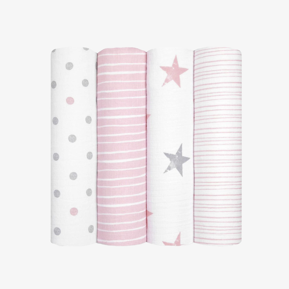Premium breathable cotton gauze swaddle wraps produced for international private label baby brands