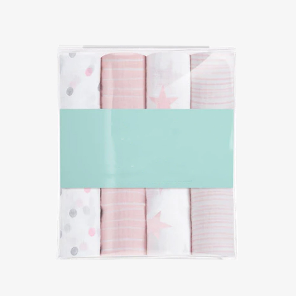4-Pack Cotton Muslin Swaddle Set