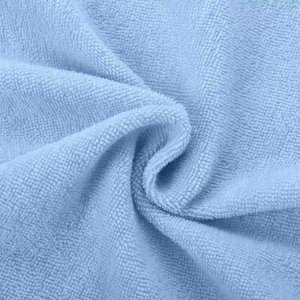 Absorbent cotton terry fabric texture curated for high-end B2B nursery product wholesale