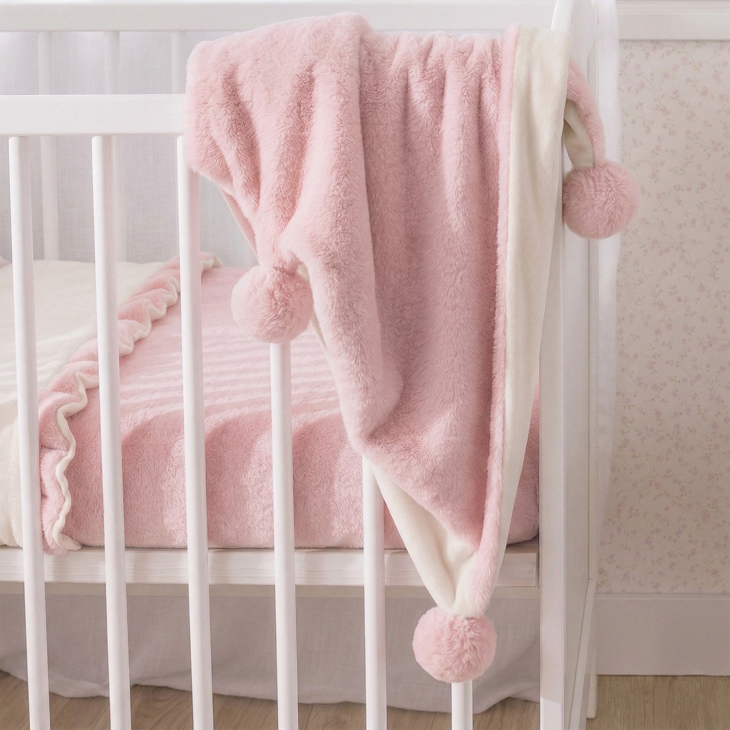 Premium dual-layer nursery throws curated for high-end private label bedding brands