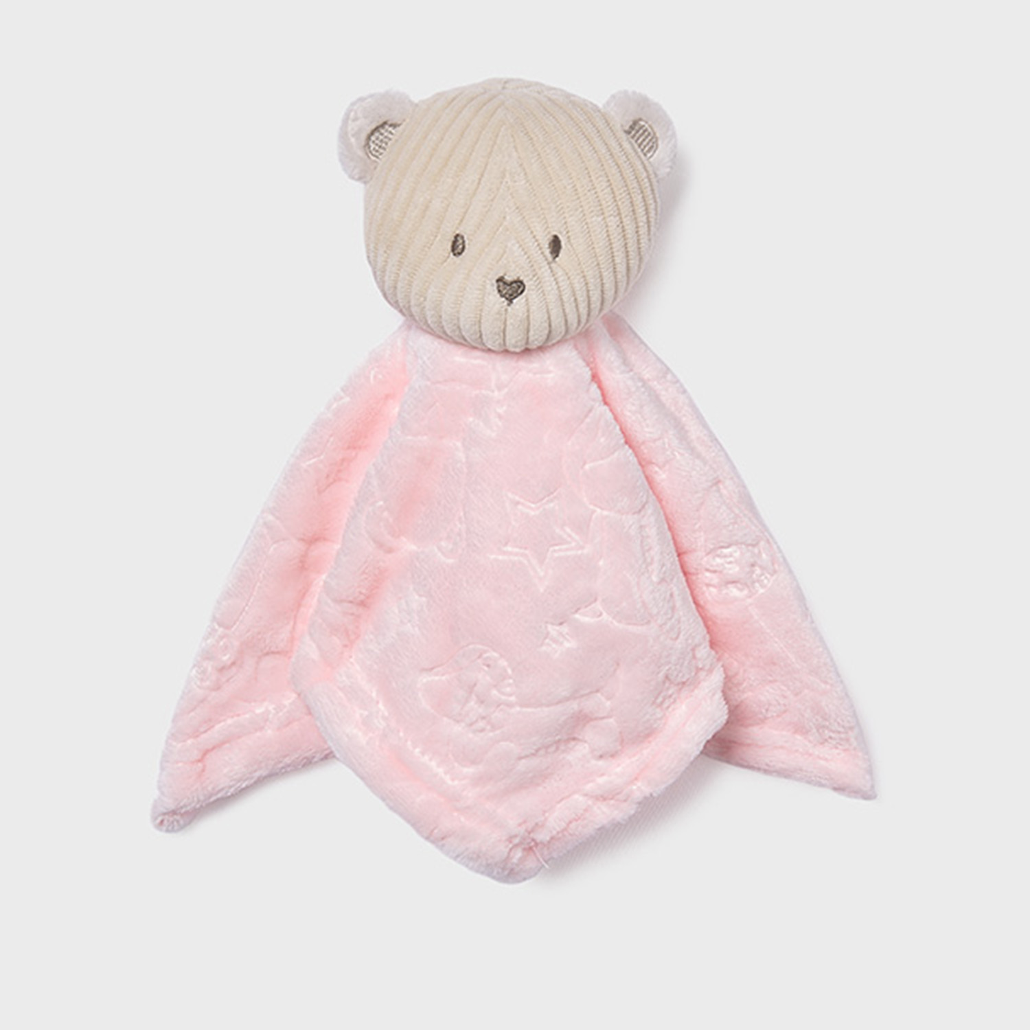 Soft pink flannel animal security blanket for international private label baby brands