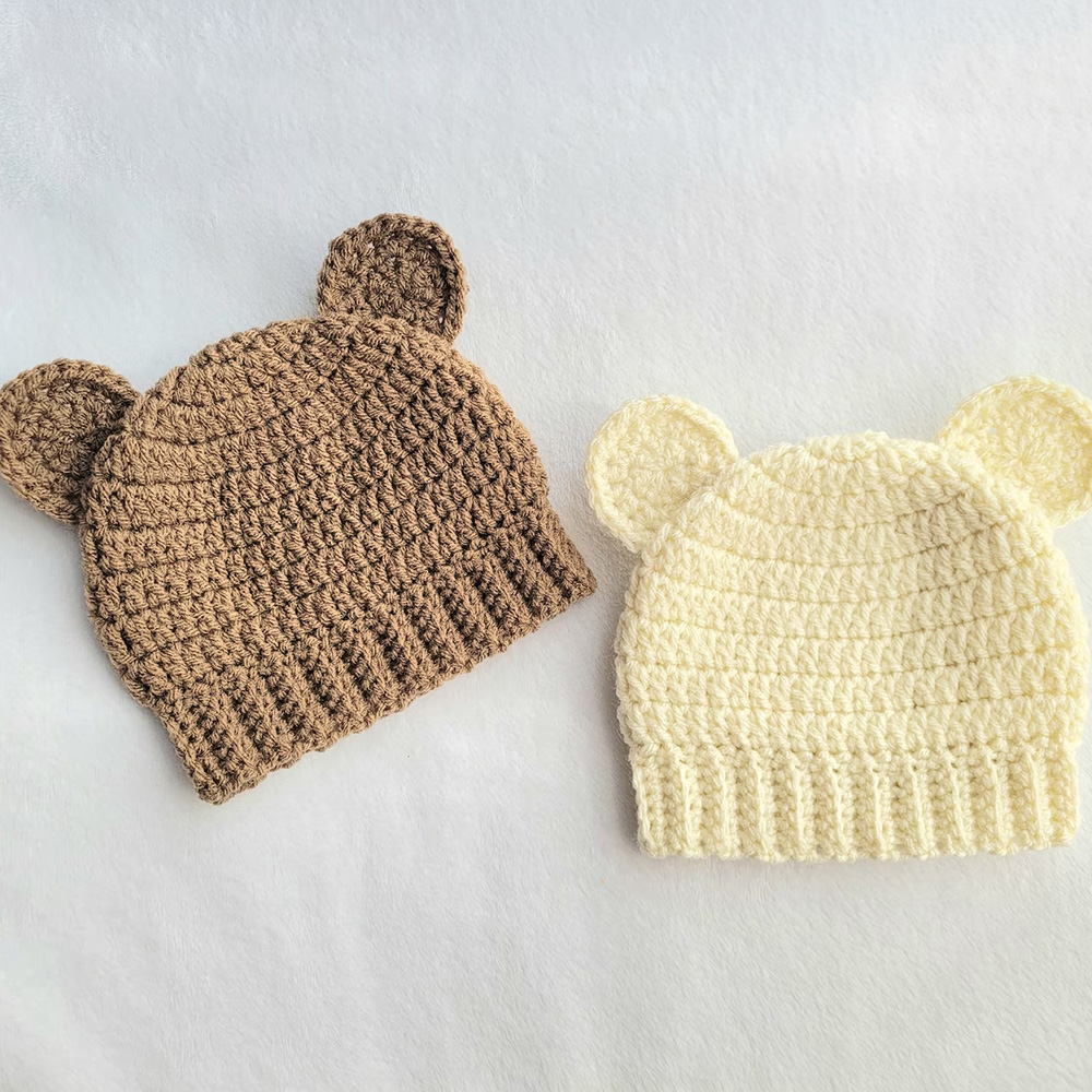 Custom Classic Knitted Baby Bear Ear Beanie - OEM Baby Textile Manufacturer