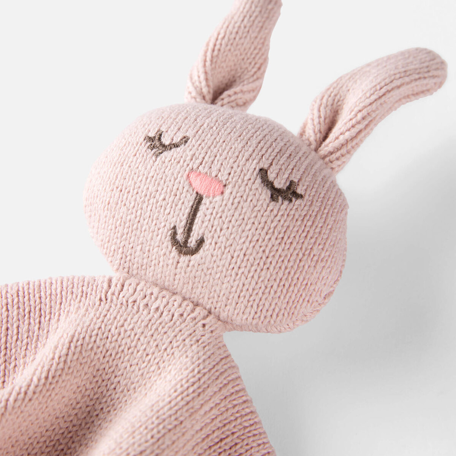 Custom embroidered bunny lovey for premium ODM projects and private label baby brands