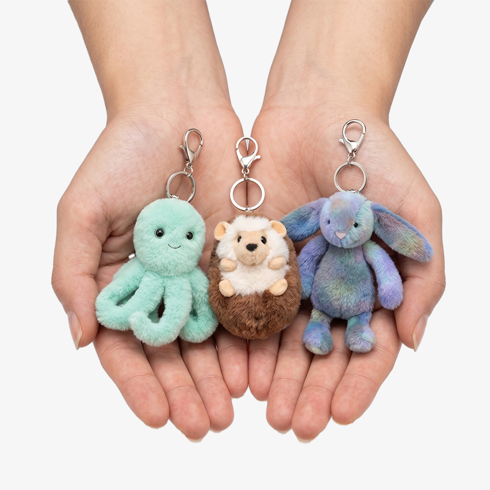 Customized small plush keychains for promotional gifts