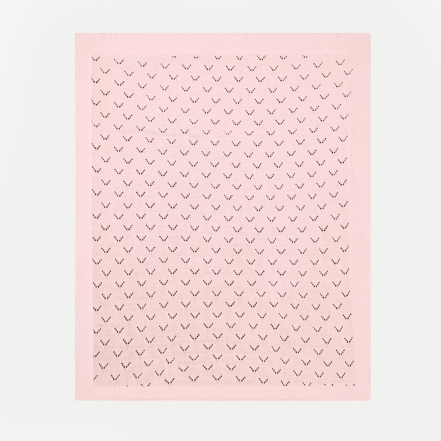 Pink polyester knitted nursery blanket available for volume ODM manufacturing