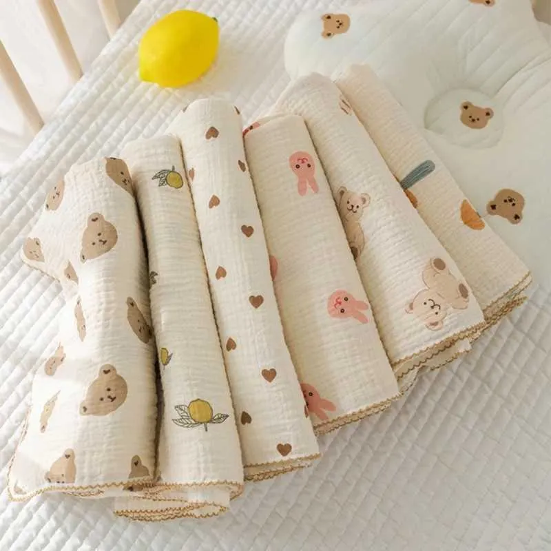 Volume production of various printed muslin blankets for nursery product wholesale and OEM manufacturing